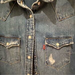 Distressed western Levi’s denim shirt